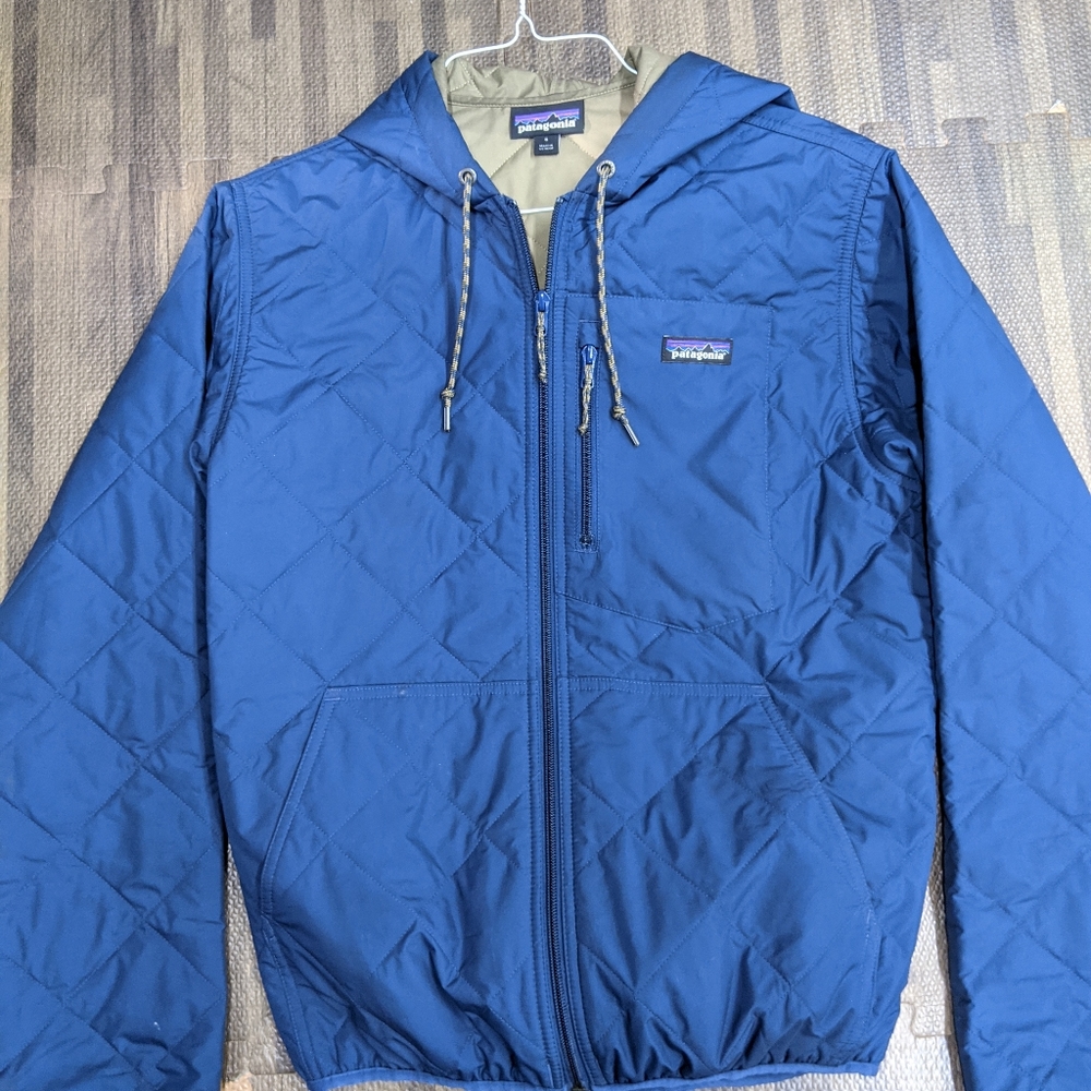 Men's Patagonia quilted bomber zip hoodie